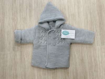 Chaqueta de doble punto en color gris