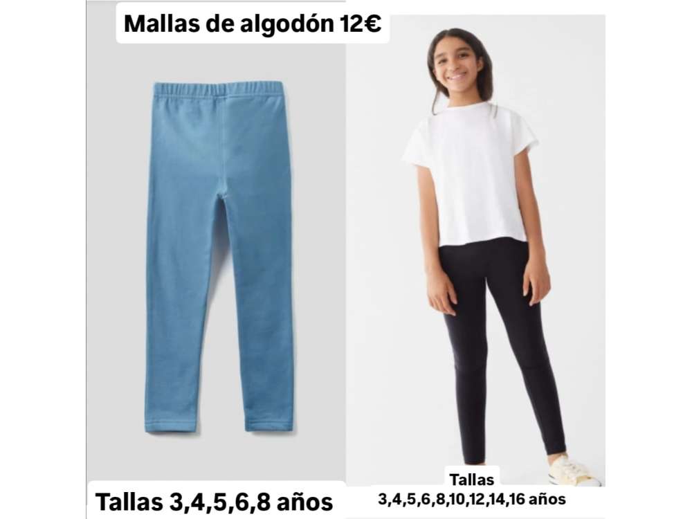 Mallas de algodón en color azul y negro