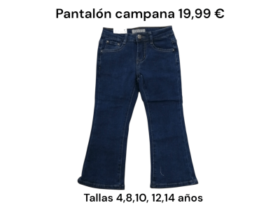Pantalón vaquero azul de corte campana