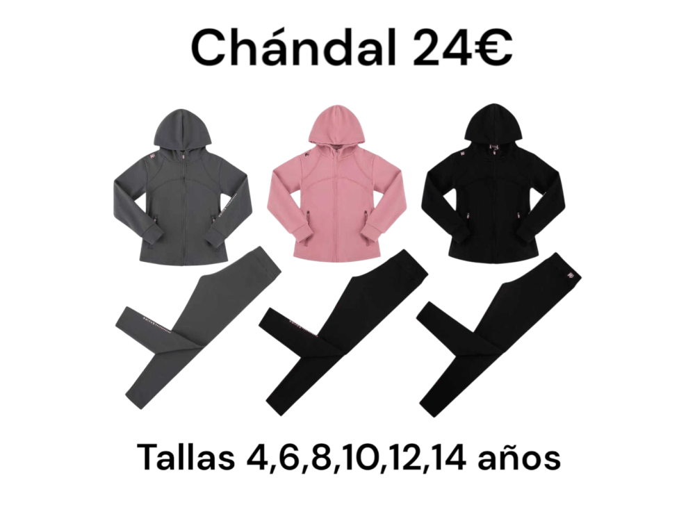 Conjunto de dos piezas de sudadera abierta con gorro y malla a juego